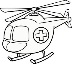 Medical Helicopter Coloring Page