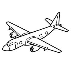 Military Jet Outline