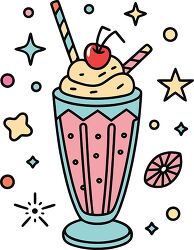 milkshake colorful playful icon clip art