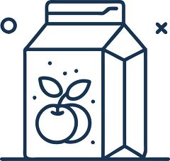 Minimalist Juice Box Outline