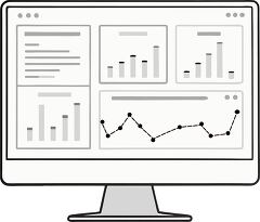 Minimalist Linear Icon Representing Stock Trading Analytics