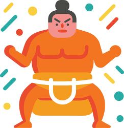 Minimalist Sumo Clip Art