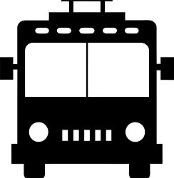 Minimalistic Black Bus Silhouette