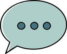 Modern Oval Chat Speech Bubble