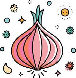 onion colorful playful icon clip art