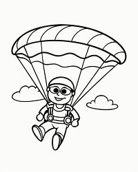 paraglider coloring page