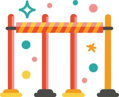 parallel bars Colorful Minimalist Clip Art