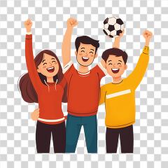 Parents Celebrate Their Childs Soccer Victory