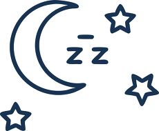 Peaceful Sleep Icon With Stars