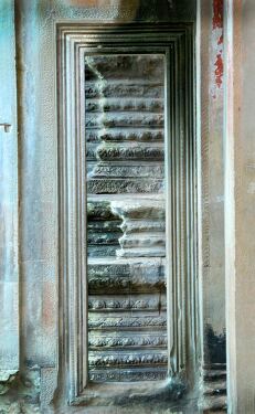 Ancient Doorway at Angkor Wat in Siem Reap Cambodia