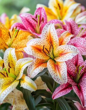 Bright Lilies With Vibrant Colors and Unique Patterns