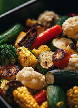 Colorful Variety of Roasted Vegetables