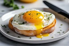 Delicious Sunny Side Up Egg Served on Toasted Bread