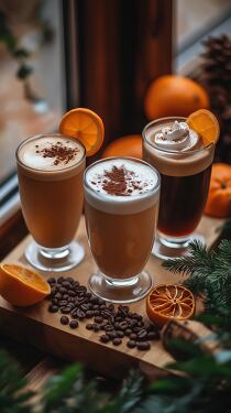 Delightful Autumn Drinks With Oranges and Coffee