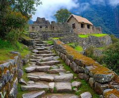 Explore Inca Ruins at Machu Picchu Peru on a Cloudy Day