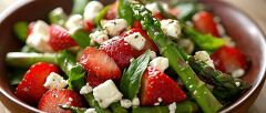 Fresh Asparagus Salad With Strawberries and Feta Delight