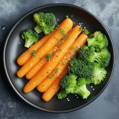 Fresh Carrots and Broccoli Creating a Vibrant Meal