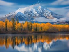 Golden Horn Mountain in Yukon Showcases Stunning Fall Colors