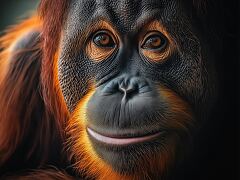 Majestic Orangutan Reflecting Wisdom in Soft Light