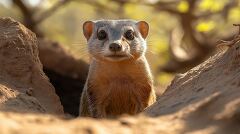 Mongoose Explores Habitat in Kenya