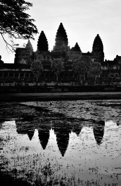 Reflection of Ancient Beauty at Angkor Wat in Cambodia