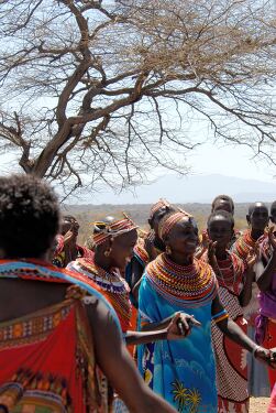 Samburu Tribe Women Celebrate With Traditional Dance