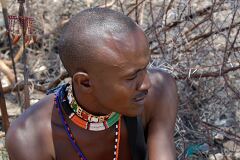 Samburu Warrior Relaxed in Natural Habitat in Kenya