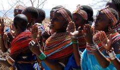 Samburu Women Performing Traditional Dance in Kenya