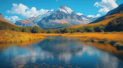 Serene Mountain Landscape Reflecting on a Tranquil River