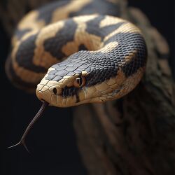 Snake Wraps Around a Dagger in a Striking Display of Nature