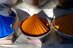 Vibrant Spices at a Market in Aswan Egypt