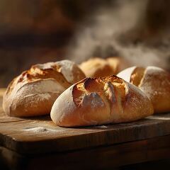 Warm Artisan Bread Loaves Baked to Perfection