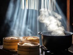 Warmth of an Old Farmhouse Kitchen Filled With Steam