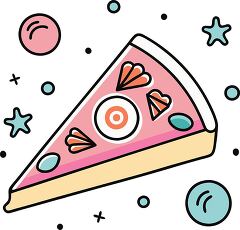 pie slice colorful playful icon clip art