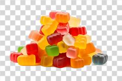 Pile of Colorful Jelly Candies Stacked High for Enjoyment