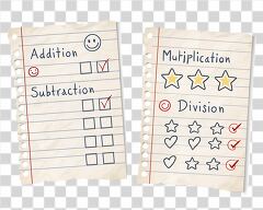 Playful Hand Drawn Math Checklist