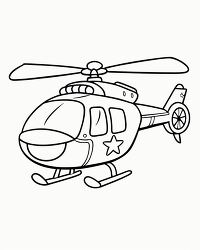 police helicopter coloring page