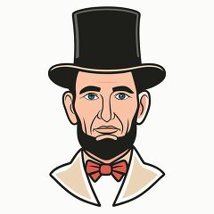 president abraham lincoln simple portrait