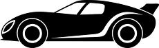 Race Car Silhouette Design