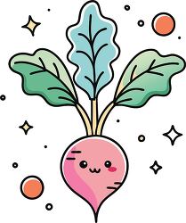 radish colorful playful icon clip art