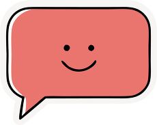 Red Speech Bubble with Smile