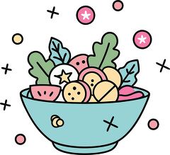 salad bowl colorful playful icon clip art (1)