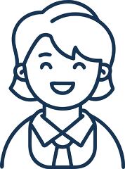 school counselor smiling line icon