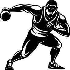 shot put athlete silhouette