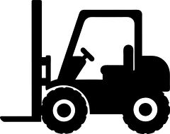 Silhouette of a Forklift