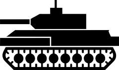 Silhouette of a Military Tank