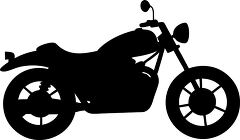 Silhouette of a Motorcycle