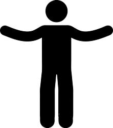 Silhouette of a Person with Outstretched Arms