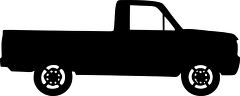 Silhouette of a Pickup Truck