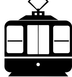 Silhouette of a Tram or Streetcar